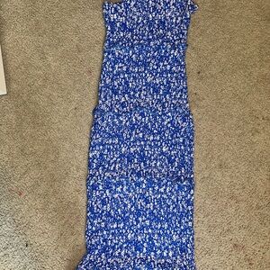 Floral Blue Women's Dress